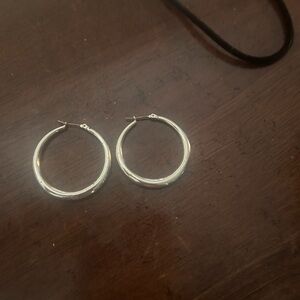 Sterling silver hoops